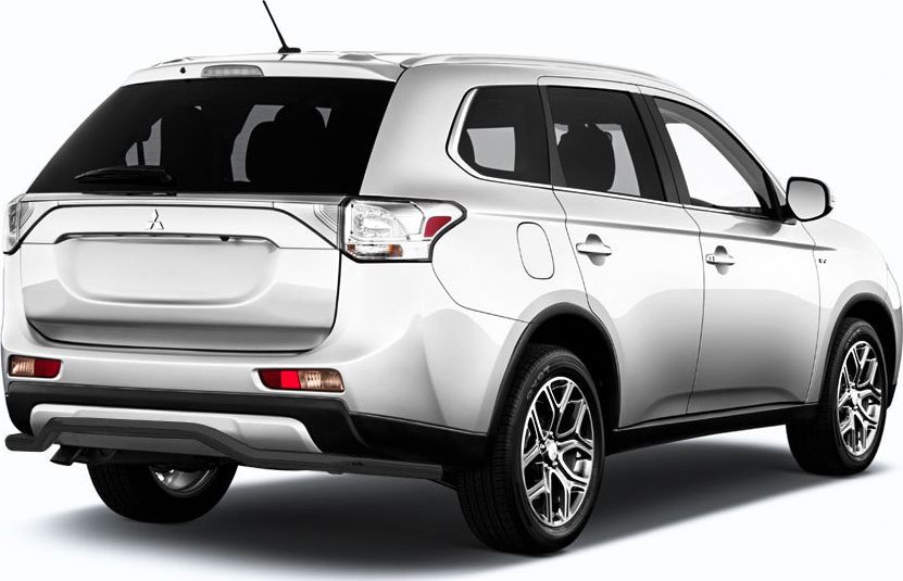 Защита Slitkoff заднего бампера d57 волна (длинная) для Mitsubishi Outlander III 2015-2026 Черная. Артикул MOUT15-009B