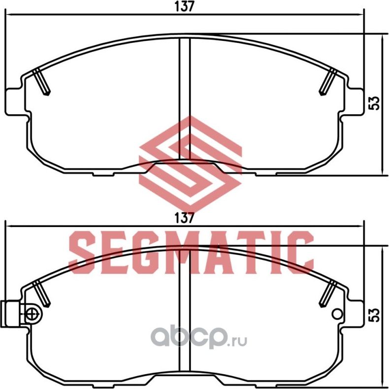 Колодка торм диск пер Nissan Teana 08-/ Skyline 02-06 !=SGBP2565 (Segmatic). Артикул SGBP2645