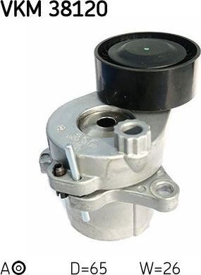 Натяжной ролик (натяжитель) приводного поликлинового ремня SKF. Артикул VKM 38120