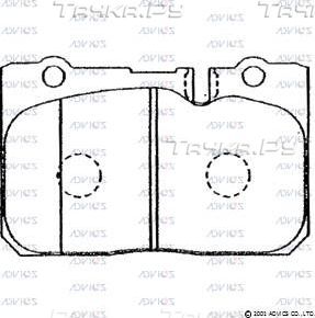 Тормозные колодки Advics передние для Ford Mondeo I 1993-1996. Артикул SN286E