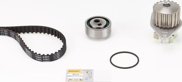 Помпа (водяной насос) с комплектом ремня ГРМ ContiTech для Citroen BX 1983-1993. Артикул CT607WP1