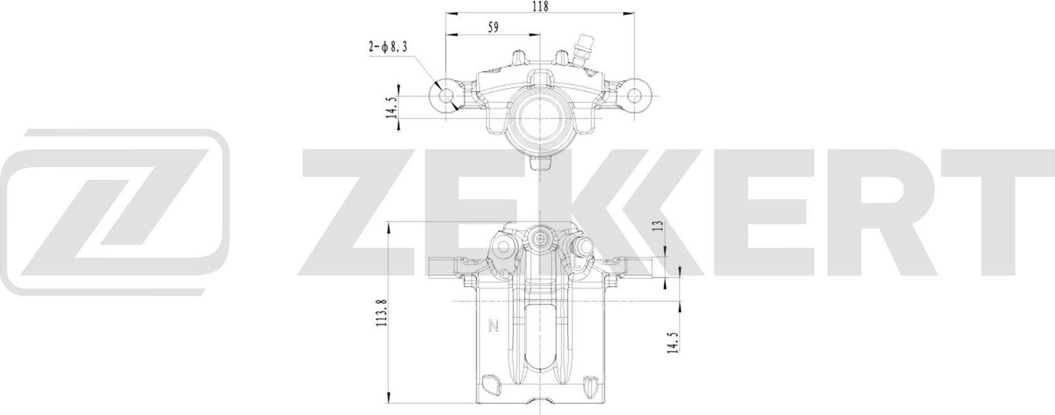 Тормозной суппорт Zekkert (Чугун). Артикул BS-8374