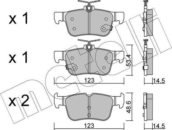 Тормозные колодки Metelli. Артикул 22-1040-1