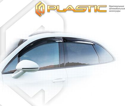 Дефлекторы СА Пластик для окон (Classic полупрозрачный) Porsche Macan 2014-2024. Артикул 2010030309804