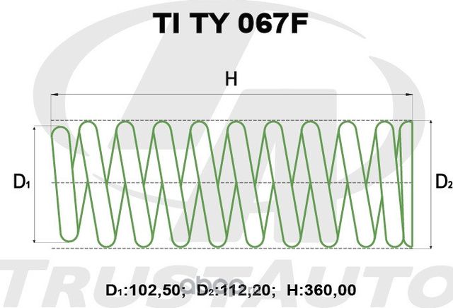 Пружина для лифтинга + 2 (50мм) () (Trustauto). Артикул TITY067F