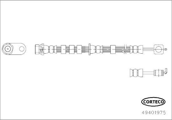 Тормозной шланг Corteco. Артикул 49401975