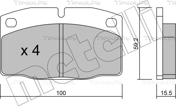 Тормозные колодки Metelli передние для Opel Ascona C 1981-1988. Артикул 22-0044-0