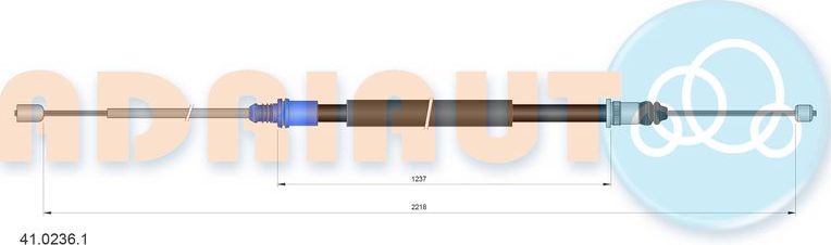 Трос ручника (тросик ручного тормоза) Adriauto. Артикул 41.0236.1
