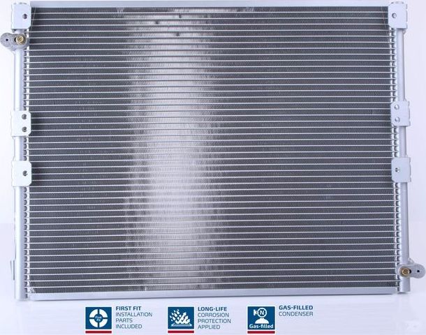 Радиатор кондиционера (конденсатор) Nissens (алюминий) для Toyota Land Cruiser Prado 90 1996-2002. Артикул 94512
