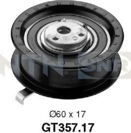 Натяжной ролик (натяжитель) ремня ГРМ NTN / SNR. Артикул GT357.17