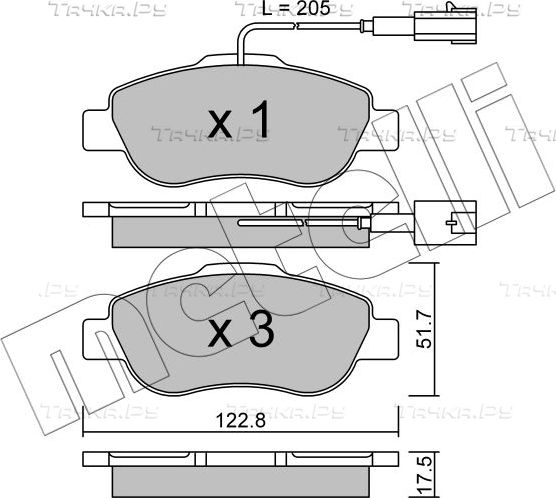 Тормозные колодки Metelli передние для Ford KA II 2008-2011. Артикул 22-0638-1