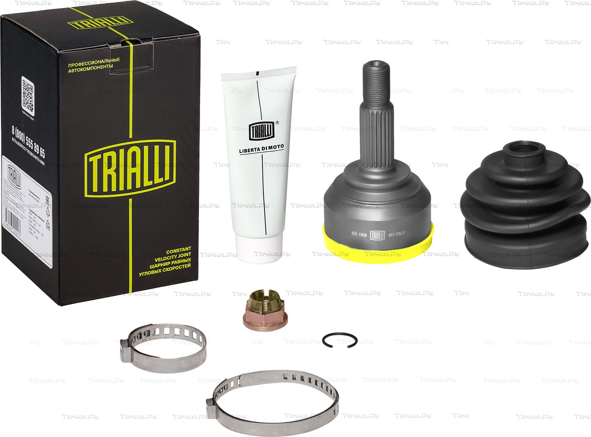Шрус внутренний (граната) Trialli передний для Nissan Micra K12 2003-2010. Артикул GO 1406