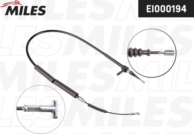 Трос ручника (тросик ручного тормоза) Miles задний правый для Alfa Romeo GT 2003-2010. Артикул EI000194