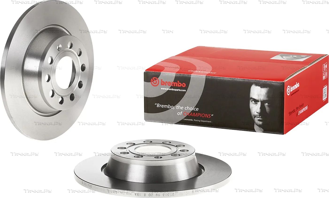 Тормозной диск Brembo PRIME LINE задний для Skoda Yeti I 2009-2017. Артикул 08.A202.10
