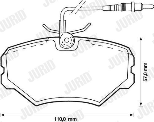 Тормозные колодки Jurid. Артикул 571857J