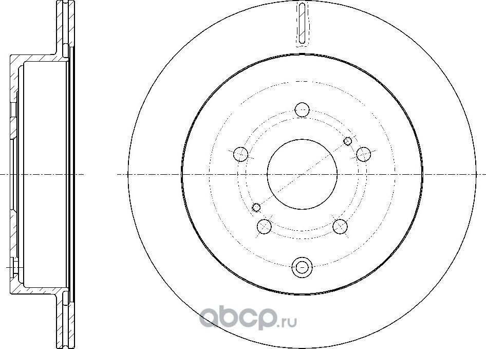 Диск тормозной вентилируемый (G-Brake). Артикул GR21187