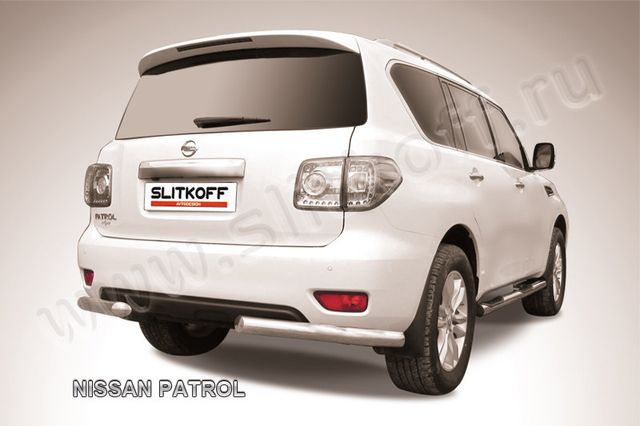 Защита Slitkoff задняя d76 уголки для Nissan Patrol Y62 2012-2014. Артикул NIPAT019