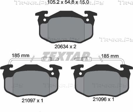 Тормозные колодки Textar. Артикул 2109601