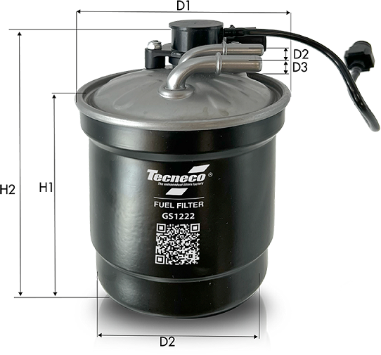 Топливный фильтр Tecneco Filters. Артикул GS1222