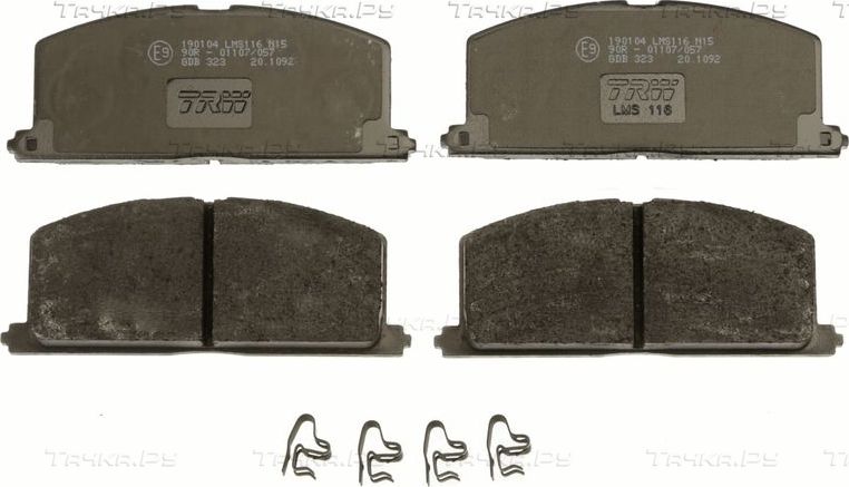 Тормозные колодки TRW COTEC передние для Toyota Corolla E110 1997-2002. Артикул GDB323