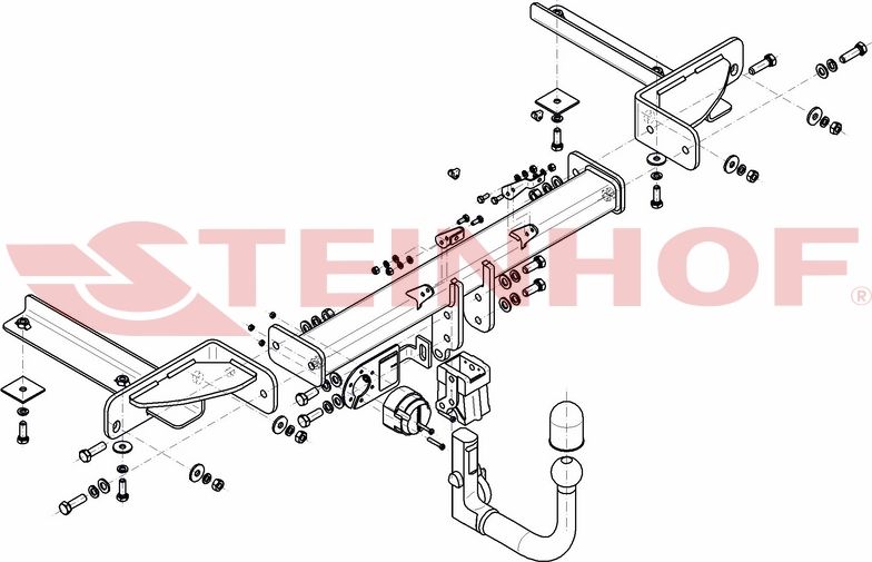 Фаркоп Steinhof для Opel Astra J GTC хэтчбек 3-дв. 2011-2017. Быстросъемный крюк. Артикул O-104