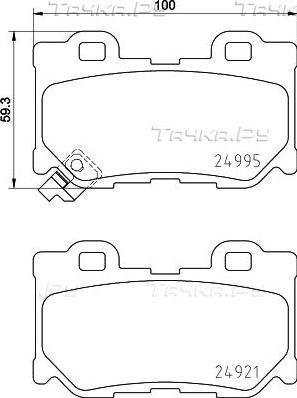Тормозные колодки Hella NAO. Артикул 8DB 355 036-721