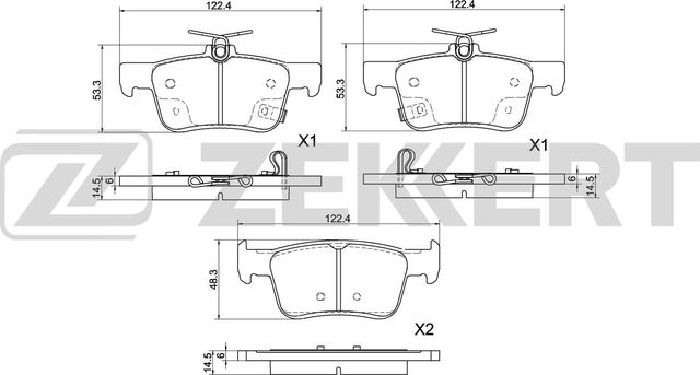 Тормозные колодки Zekkert. Артикул BS-1061