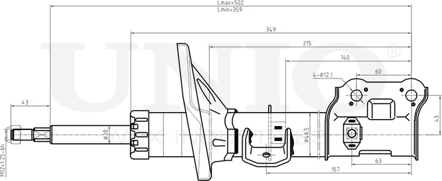 Амортизатор подвески (Unio). Артикул SAB-10156