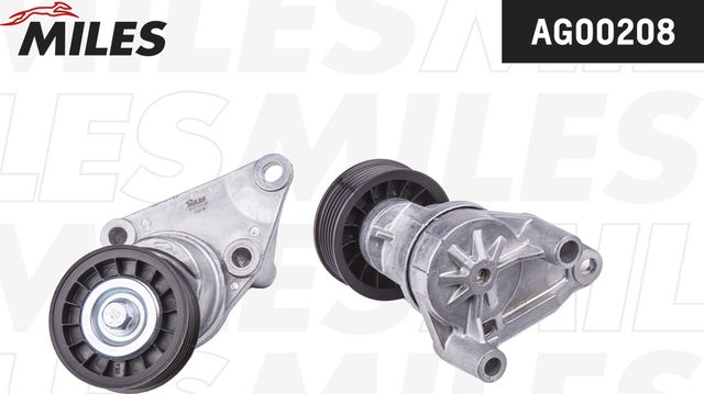 Натяжной ролик (натяжитель) приводного поликлинового ремня Miles. Артикул AG00208