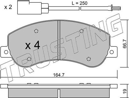 Тормозные колодки Trusting передние для Ford Transit VII 2006-2014. Артикул 696.0