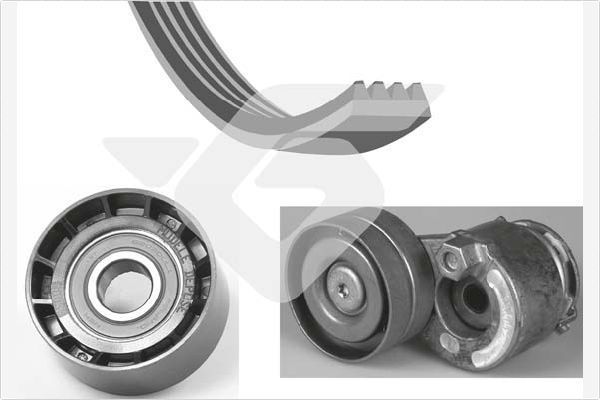 Приводной ремень поликлиновой с роликами (комплект) Hutchinson. Артикул KHV 179