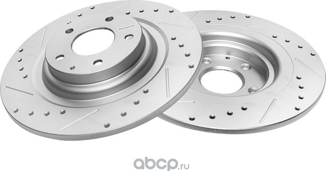 Задний тормозной диск Evolution с перфорацией и насечками, в покрытии GEOMET Pow (Powerstop). Артикул JBR1742