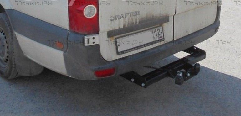 Фаркоп AvtoS для Volkswagen Crafter (с подножкой) 2006-2016. Фланцевое крепление. Артикул MB 04