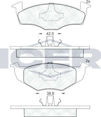 Тормозные колодки Icer. Артикул 181119