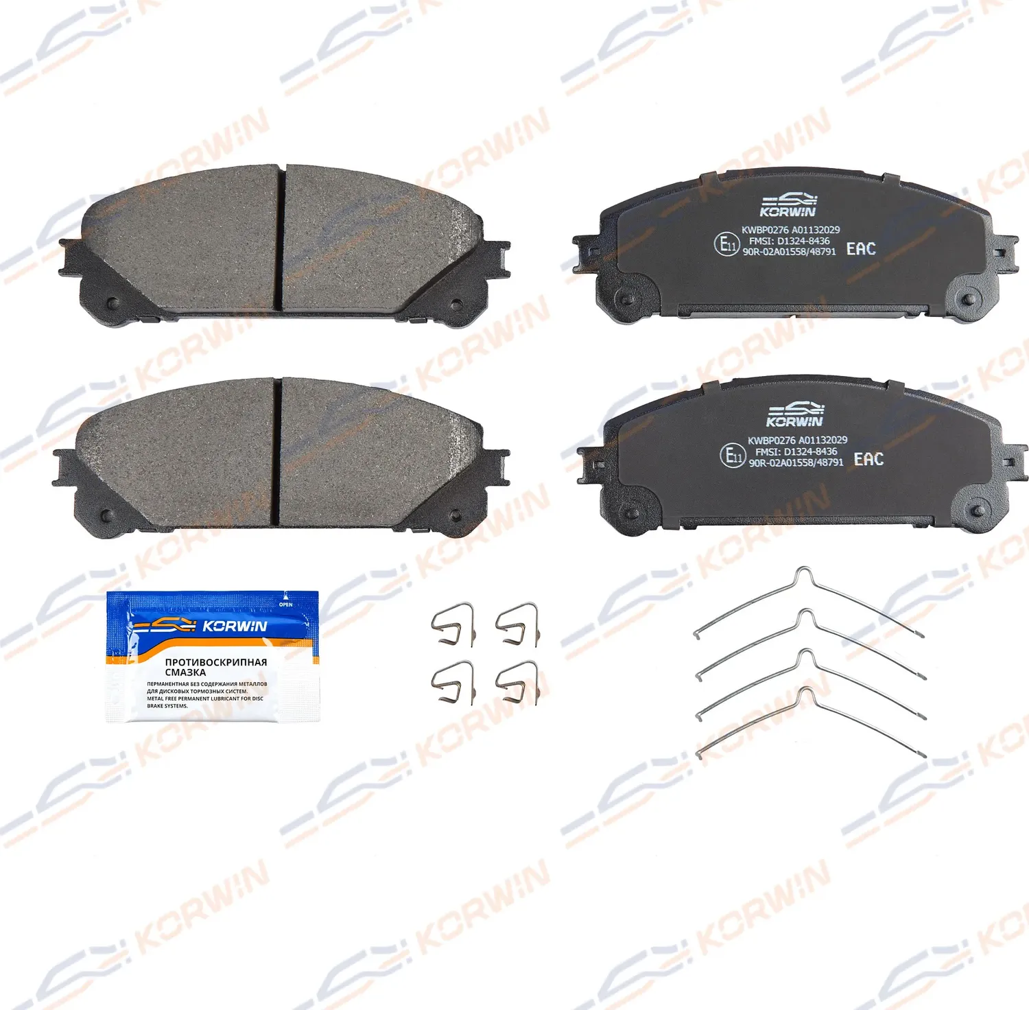 Колодки тормозные перед. Toyota Camry (V7_) 17-/RAV4 III-V 05-/Lexus NX 14 (Korwin). Артикул KWBP0276