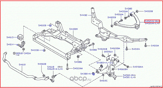 Рычаг подвески Nissan. Артикул 54524JL00C
