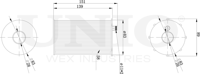 Фильтр масляный (Unio). Артикул FLT-20099