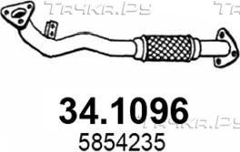 Глушитель (труба приемная) Asso передний для Saab 9-3 II 2004-2015. Артикул 34.1096