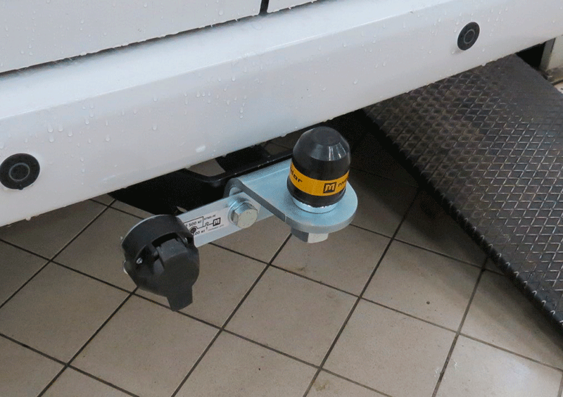 Фаркоп Мотодор для Foton Toano (колёсная база L2 и L3, двускатные/односкатные задние колёса) 2015-2026. Фланцевое крепление (оцинк. шар). Артикул 97501-FE