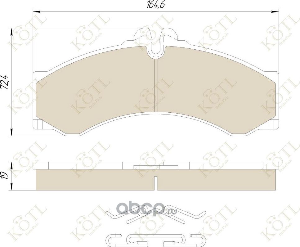 Колодки тормозные дисковые к-т MERCEDES SPRINTER (901-904) 95-06/VW LT 28 (Kotl). Артикул 1288kt
