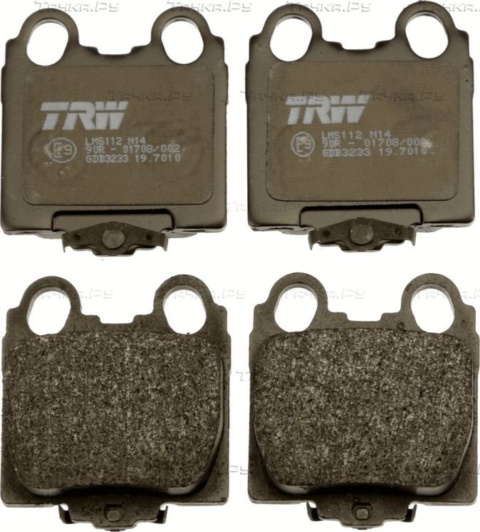 Тормозные колодки TRW задние для Toyota Aristo II 1997-2004. Артикул GDB3233
