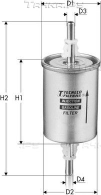 Топливный фильтр Tecneco Filters для Daewoo Rezzo 2000-2008. Артикул IN55/3