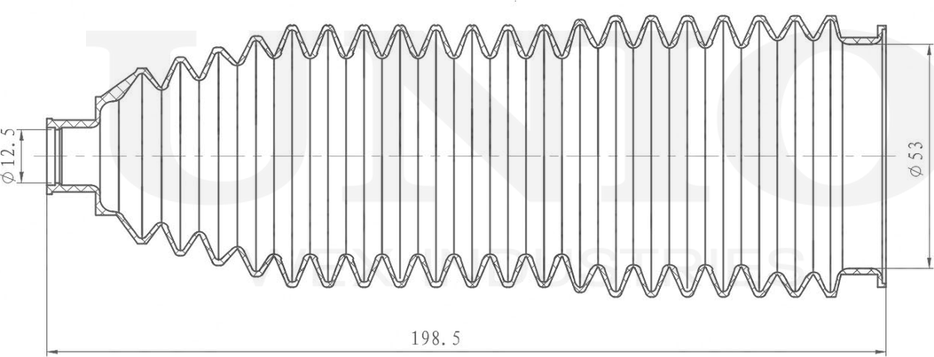 Пыльник рулевой рейки, комплект (Unio). Артикул DUC-20012K