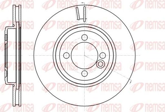 Тормозной диск Remsa передний для MINI Clubman I (R55) 2007-2014. Артикул 61081.10