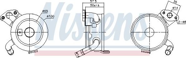 Радиатор масляный (маслоохладитель) для двигателя Nissens (сталь) для Lexus RX III 2012-2015. Артикул 91379