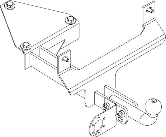 Фаркоп AvtoS для Datsun mi-Do 2015-2020. Артикул DO 05