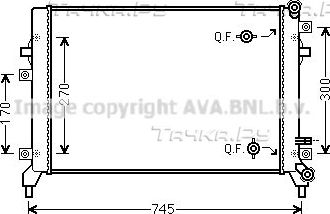 Радиатор охлаждения двигателя AVA для Skoda Superb II 2008-2015. Артикул VN2295
