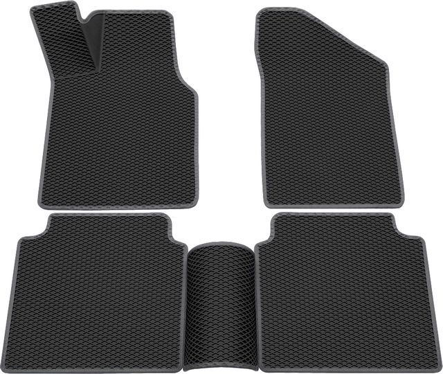 Коврики Rezkon 3D EVA Ромб резиновые для салона Lada (ВАЗ) 2105 1979-2011 Серый кант. Артикул 9239005102