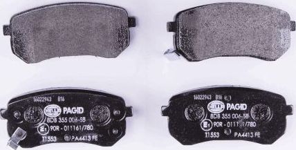 Тормозные колодки Hella. Артикул 8DB 355 006-581