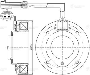 Муфта компрессора кондиционера Luzar для УАЗ Patriot I 2004-2025. Артикул LMCC 0301